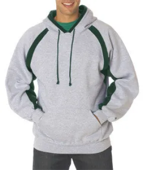 1262 Badger Adult Hook Hooded Blended Fleece Oxford/ Forest (60/40)
