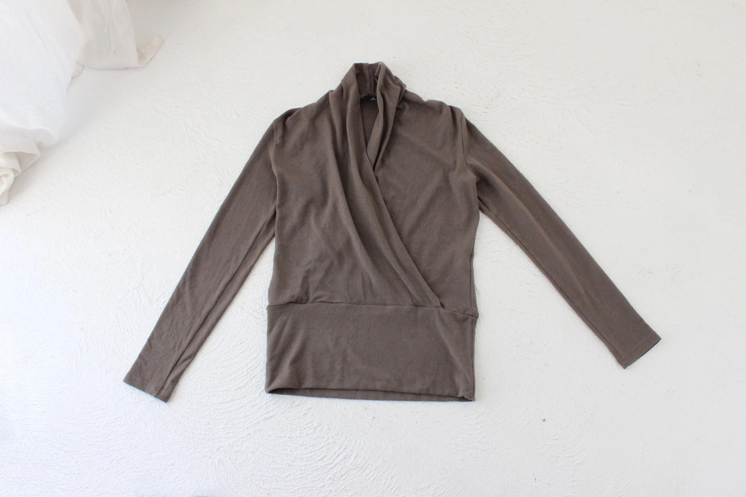 2000s Plunge / Wrap Knit Top