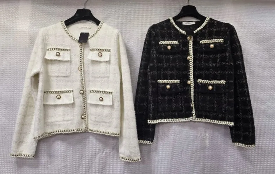 (2P.PACK) Pearl Button 4 Pocket Cardigan