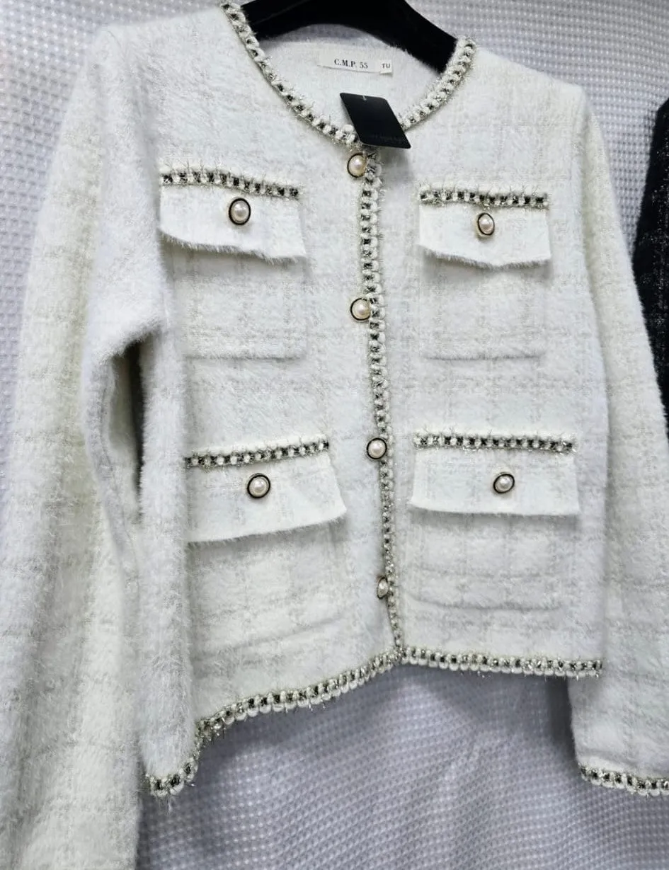 (2P.PACK) Pearl Button 4 Pocket Cardigan