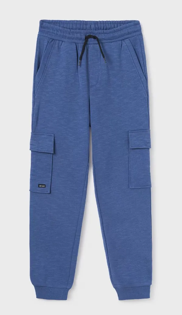 7520 Mayoral Tween/Teen Boys Knit Cargo Joggers - Artic Blue