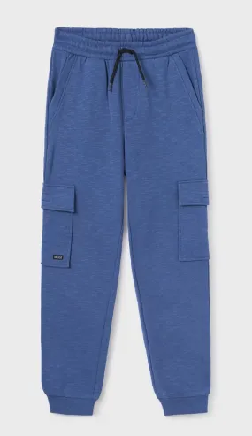 7520 Mayoral Tween/Teen Boys Knit Cargo Joggers - Artic Blue