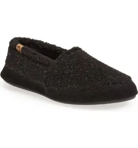 Acorn Men's Moc Slippers- Black Berber