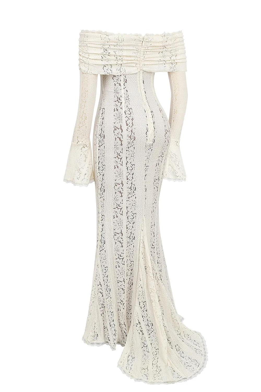 AEILA VINTAGE LACE MAXI DRESS-BLACK