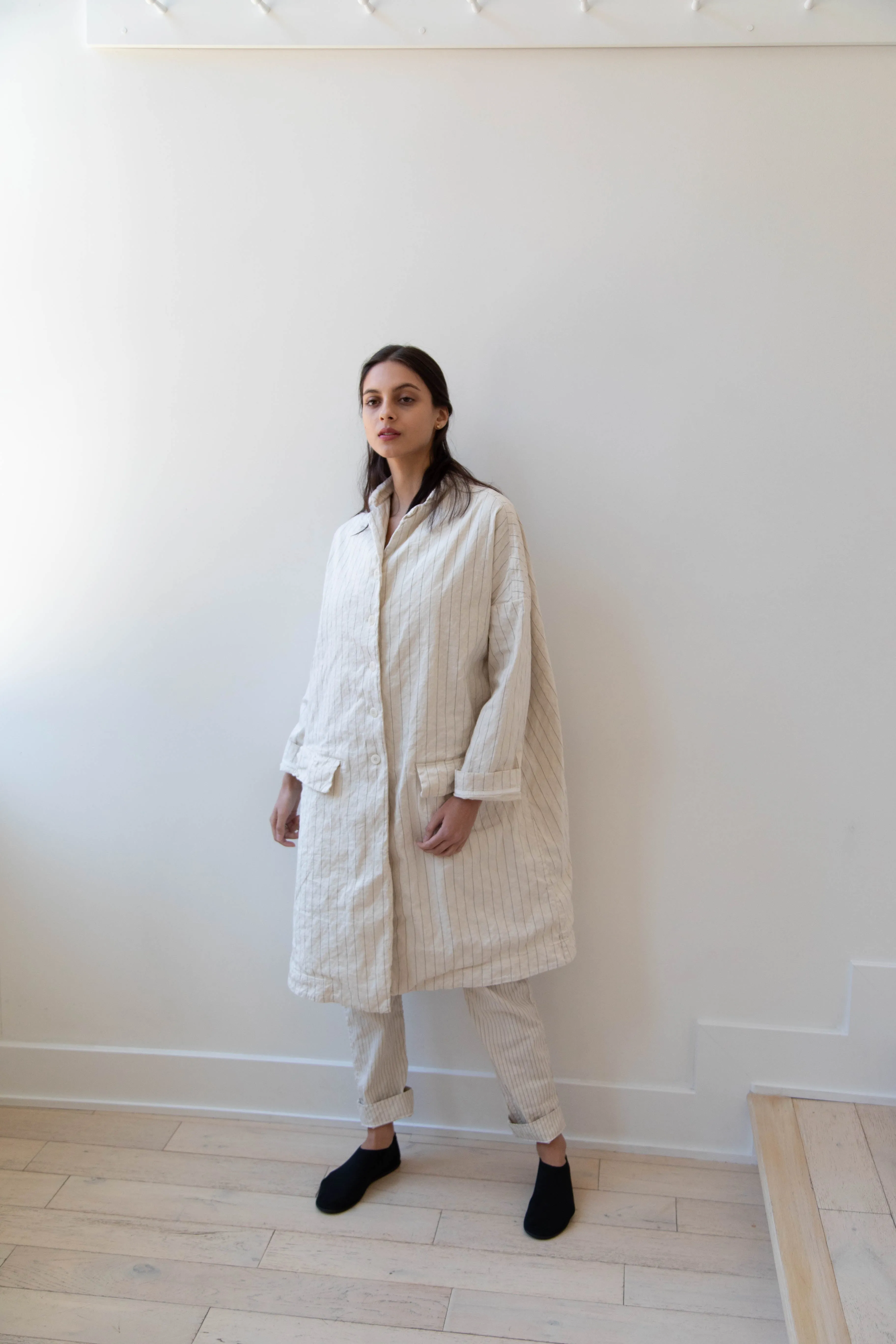 Album di Famiglia | Pinstriped Coat in Natural