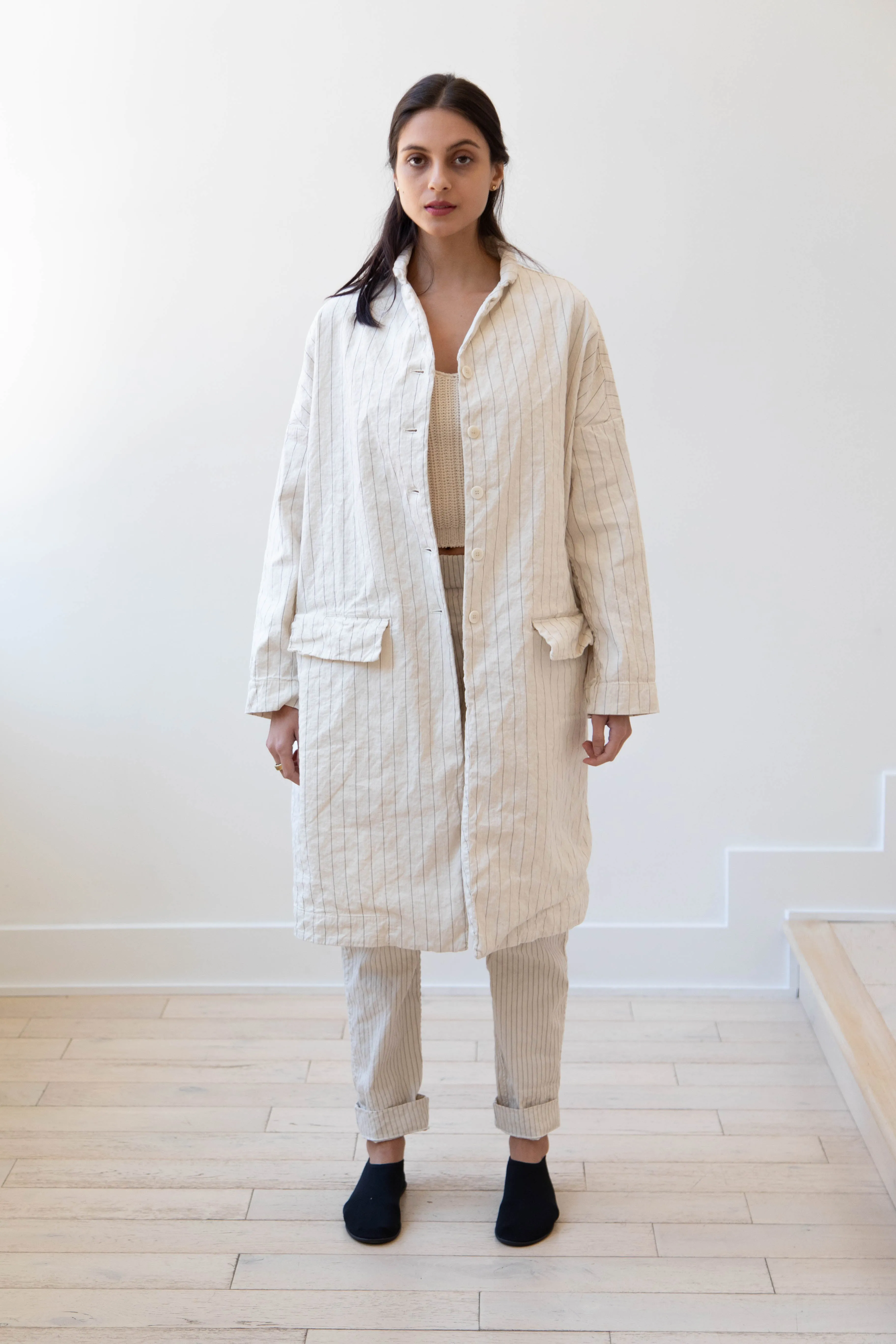 Album di Famiglia | Pinstriped Coat in Natural