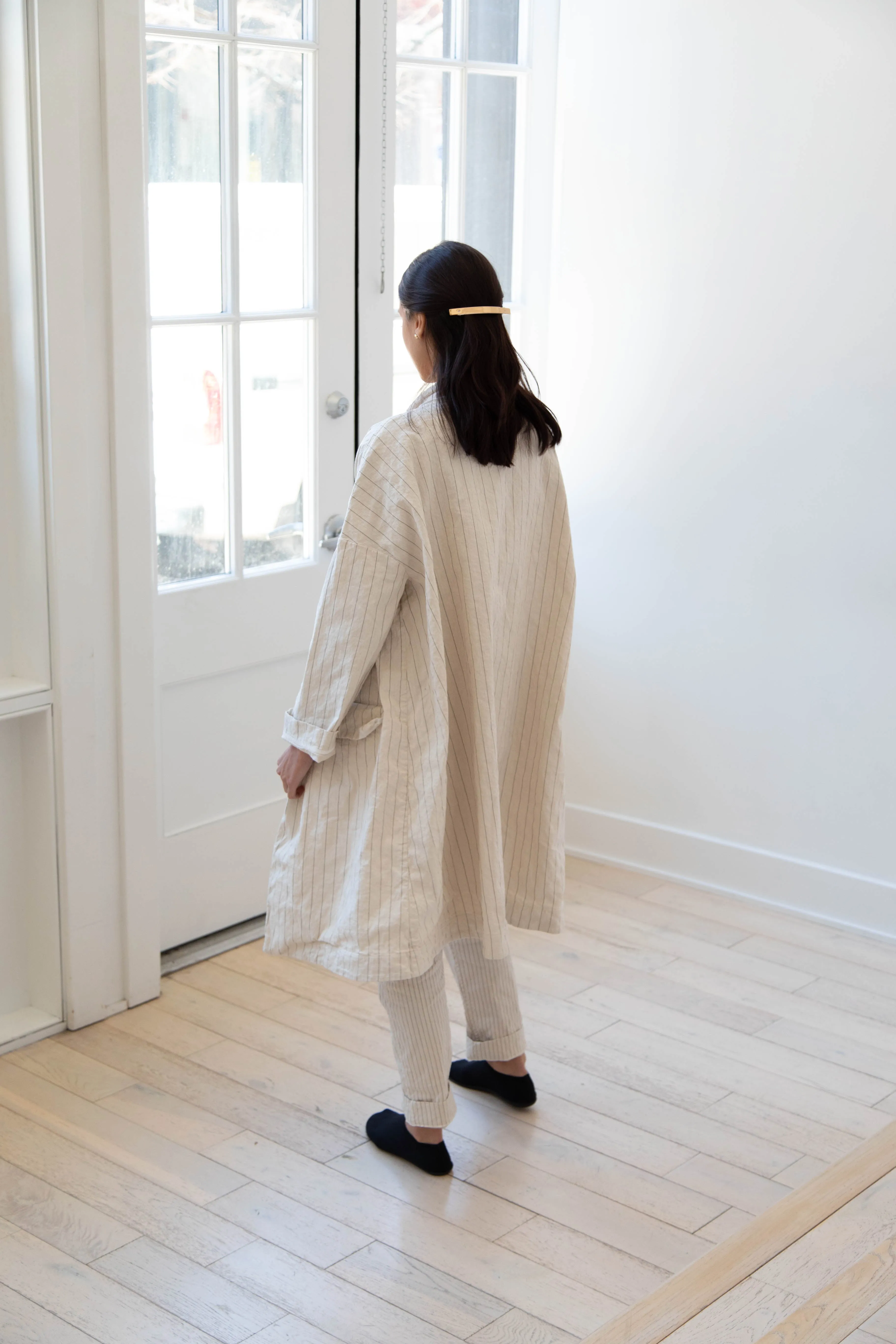 Album di Famiglia | Pinstriped Coat in Natural