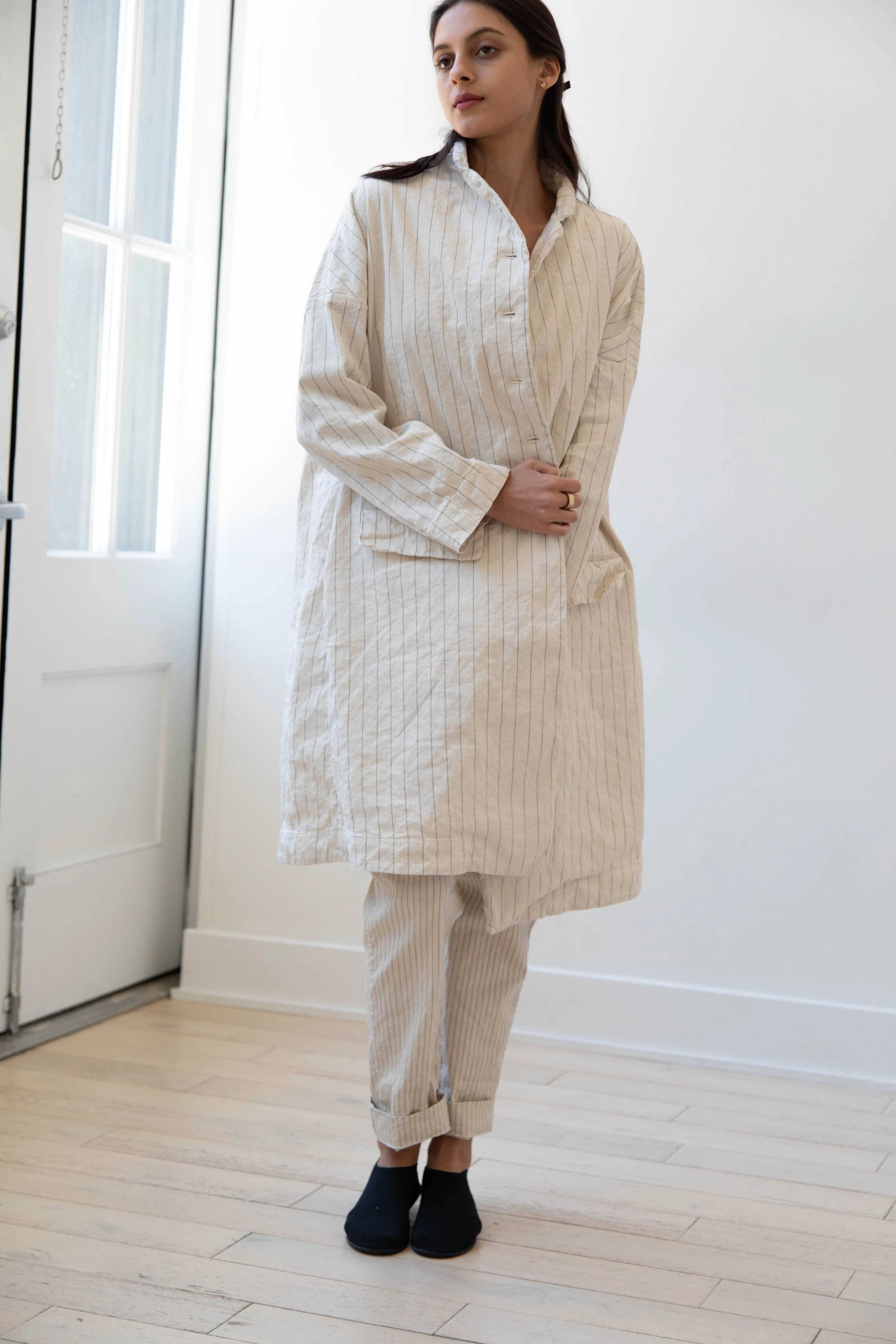 Album di Famiglia | Pinstriped Coat in Natural
