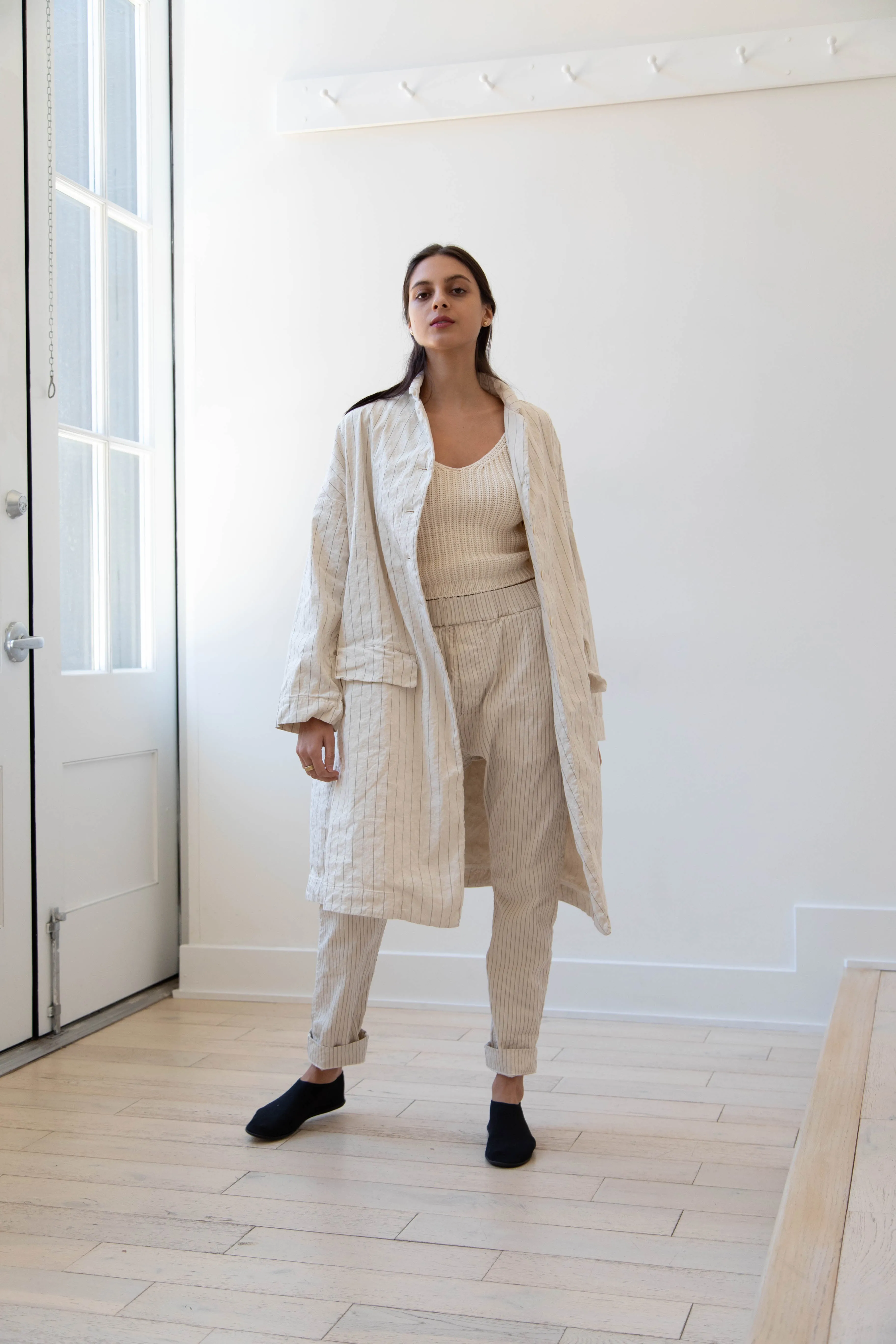 Album di Famiglia | Pinstriped Coat in Natural