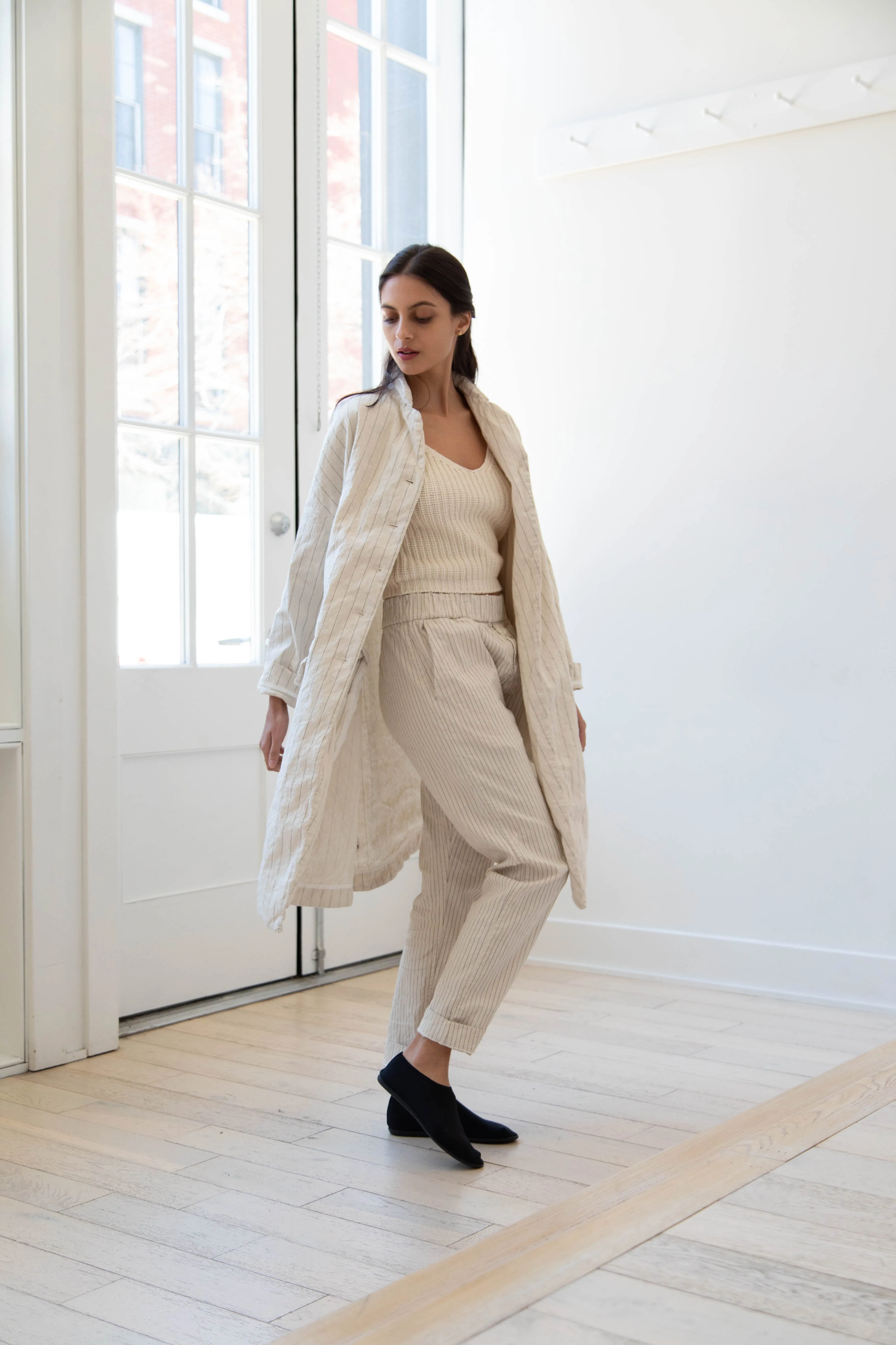 Album di Famiglia | Pinstriped Coat in Natural