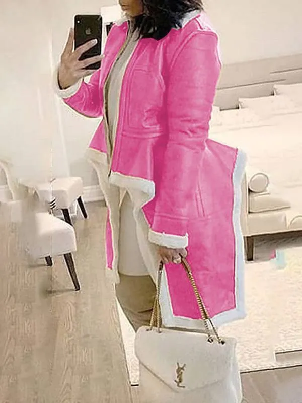 Asymmetric Shearling Coat