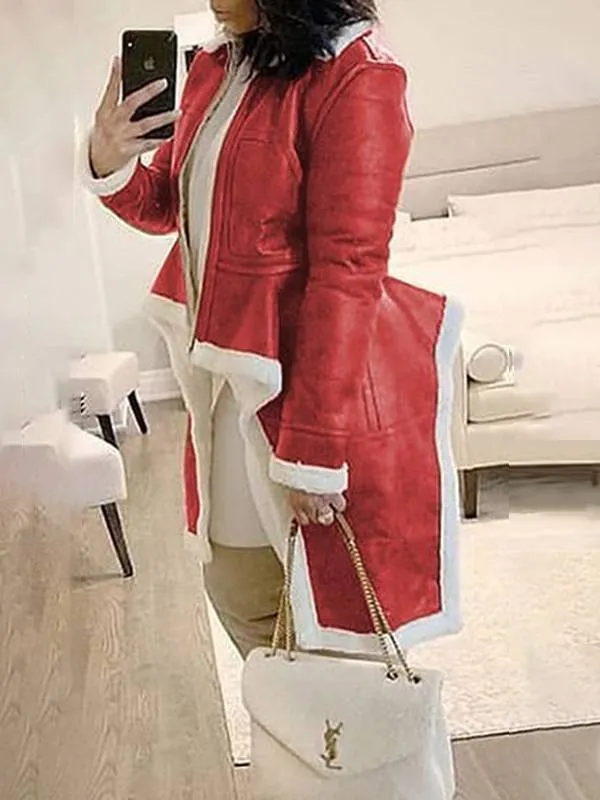 Asymmetric Shearling Coat