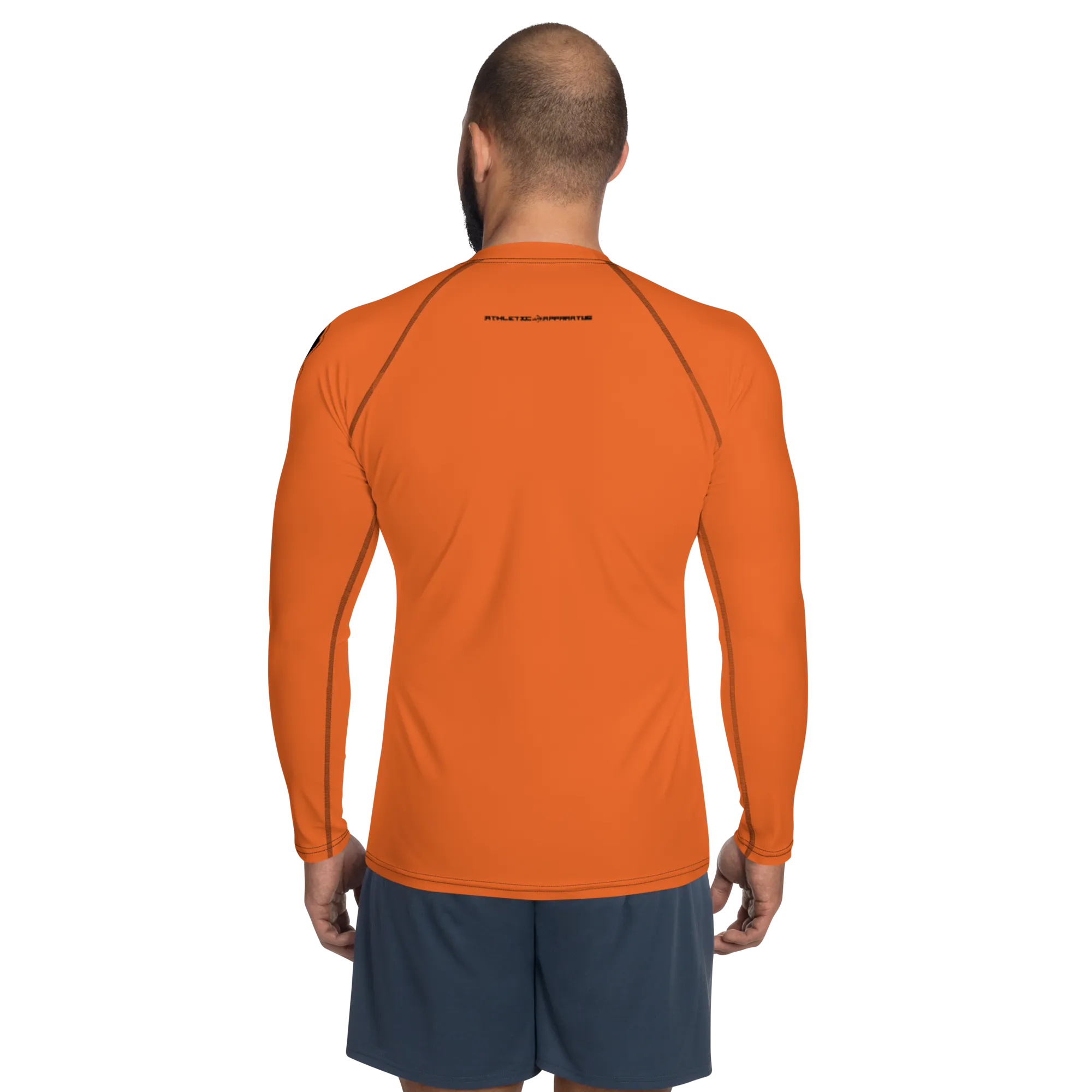 Athletic Apparatus Orange Black Logo Men's Rash Guard