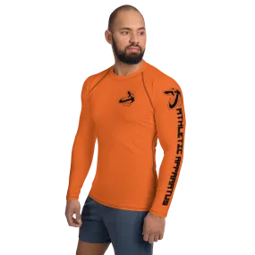 Athletic Apparatus Orange Black Logo Men's Rash Guard