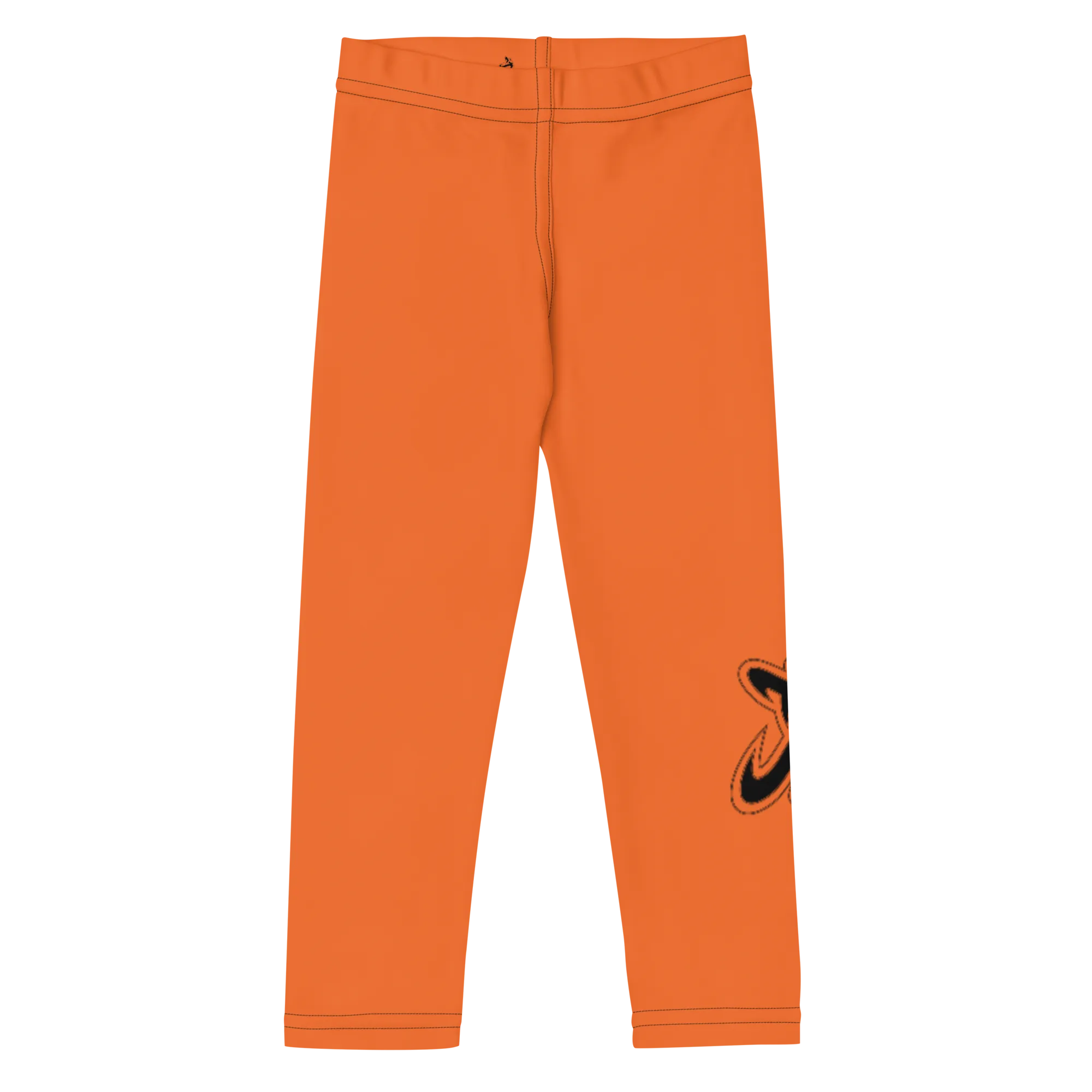 Athletic Apparatus Orange Black logo V3 Kid's Leggings