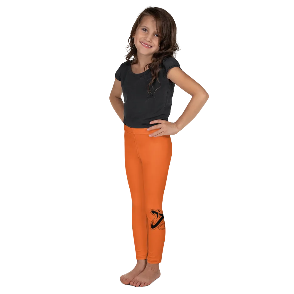 Athletic Apparatus Orange Black logo V3 Kid's Leggings