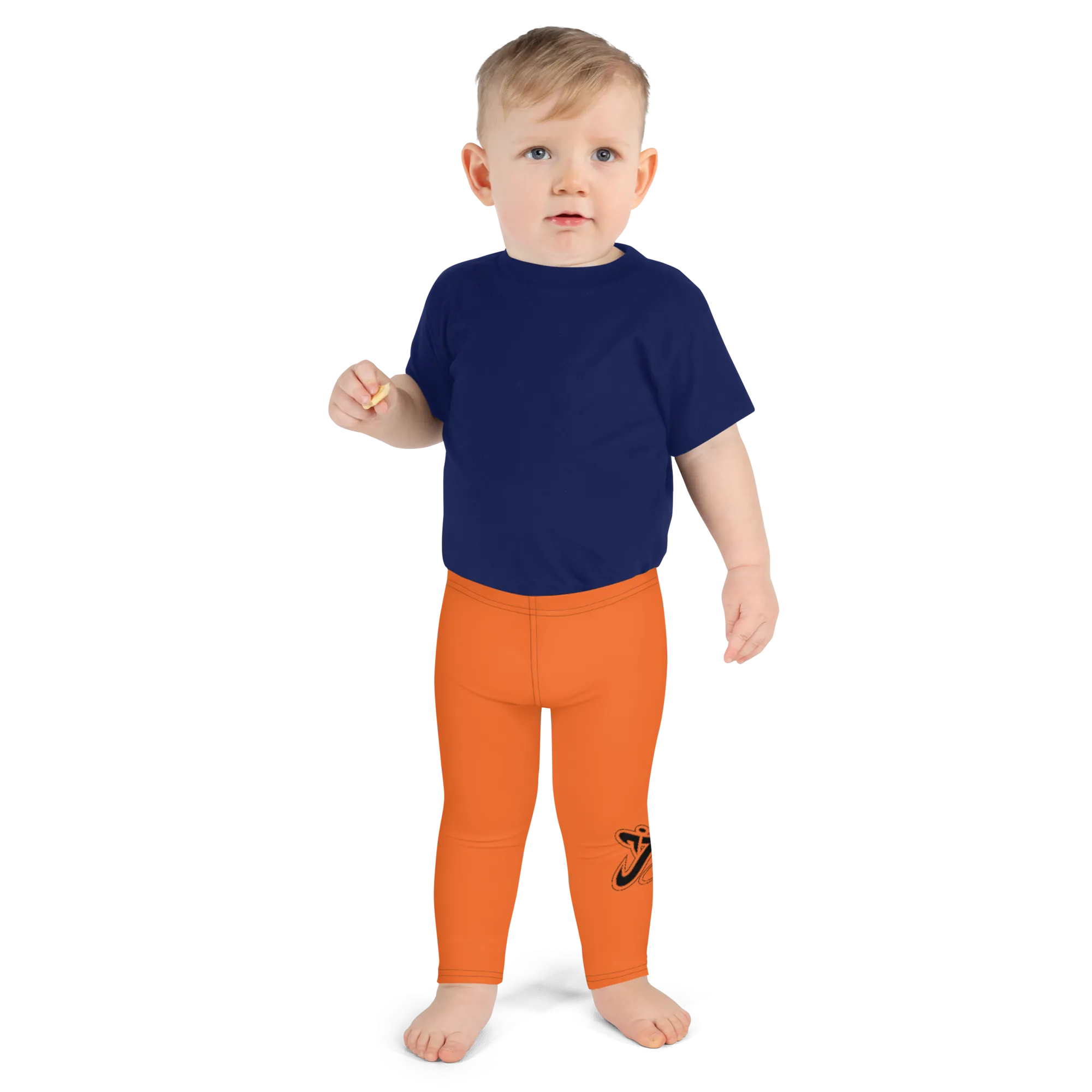 Athletic Apparatus Orange Black logo V3 Kid's Leggings