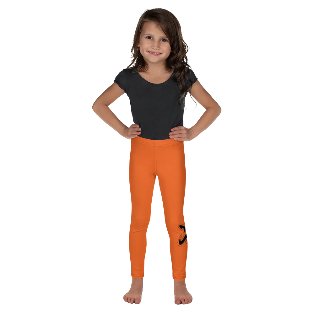 Athletic Apparatus Orange Black logo V3 Kid's Leggings