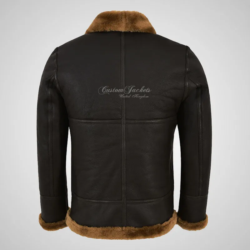 AVIATOR Men's Sheepskin Jacket Ginger Fur B3 Flying Shearling Jacket