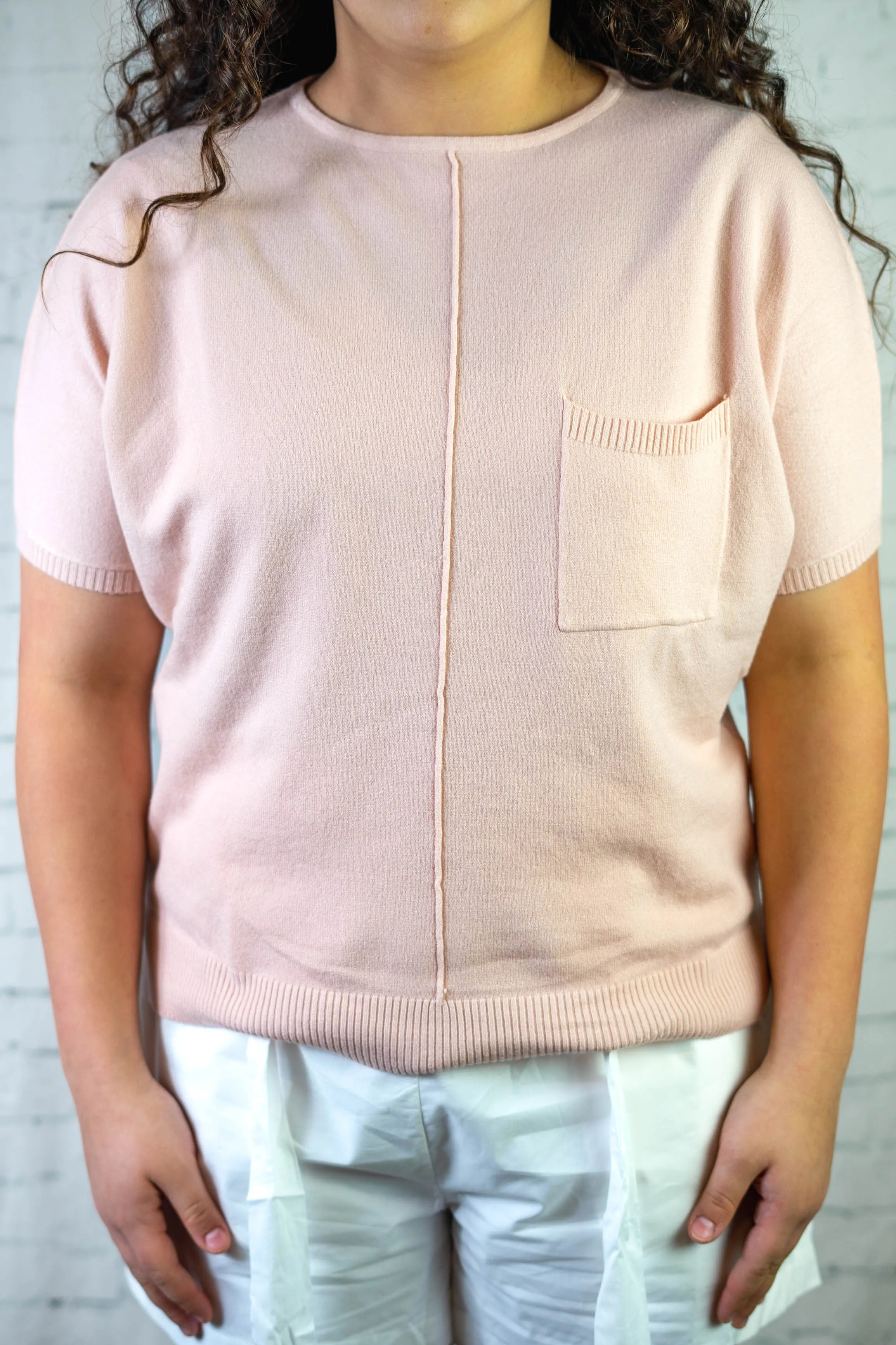 Basic Peach Knit Top