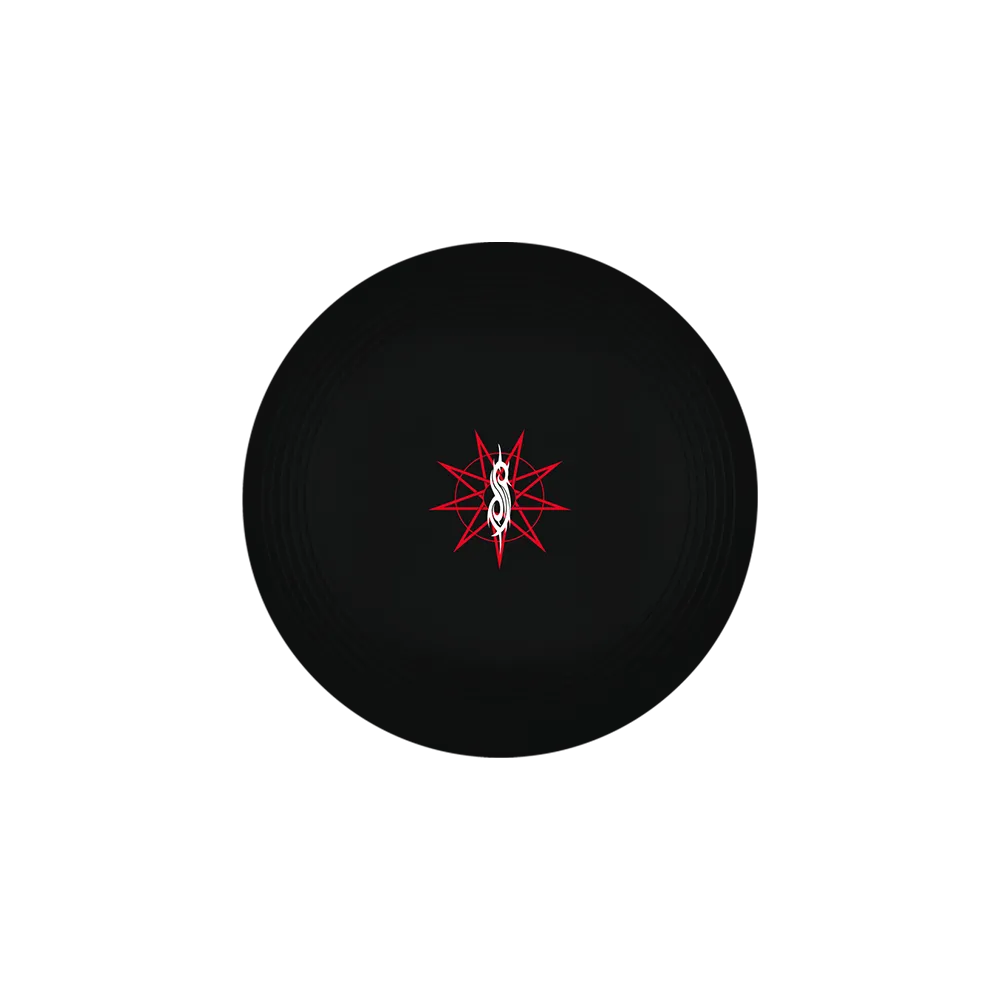 Black 9 Point Star Frisbee