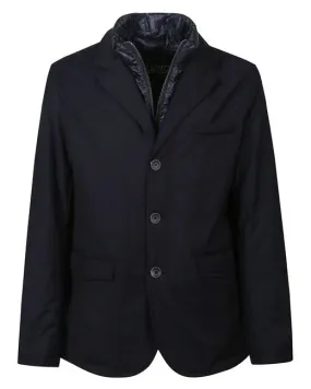 Blazer with padded gilet insert - navy blue