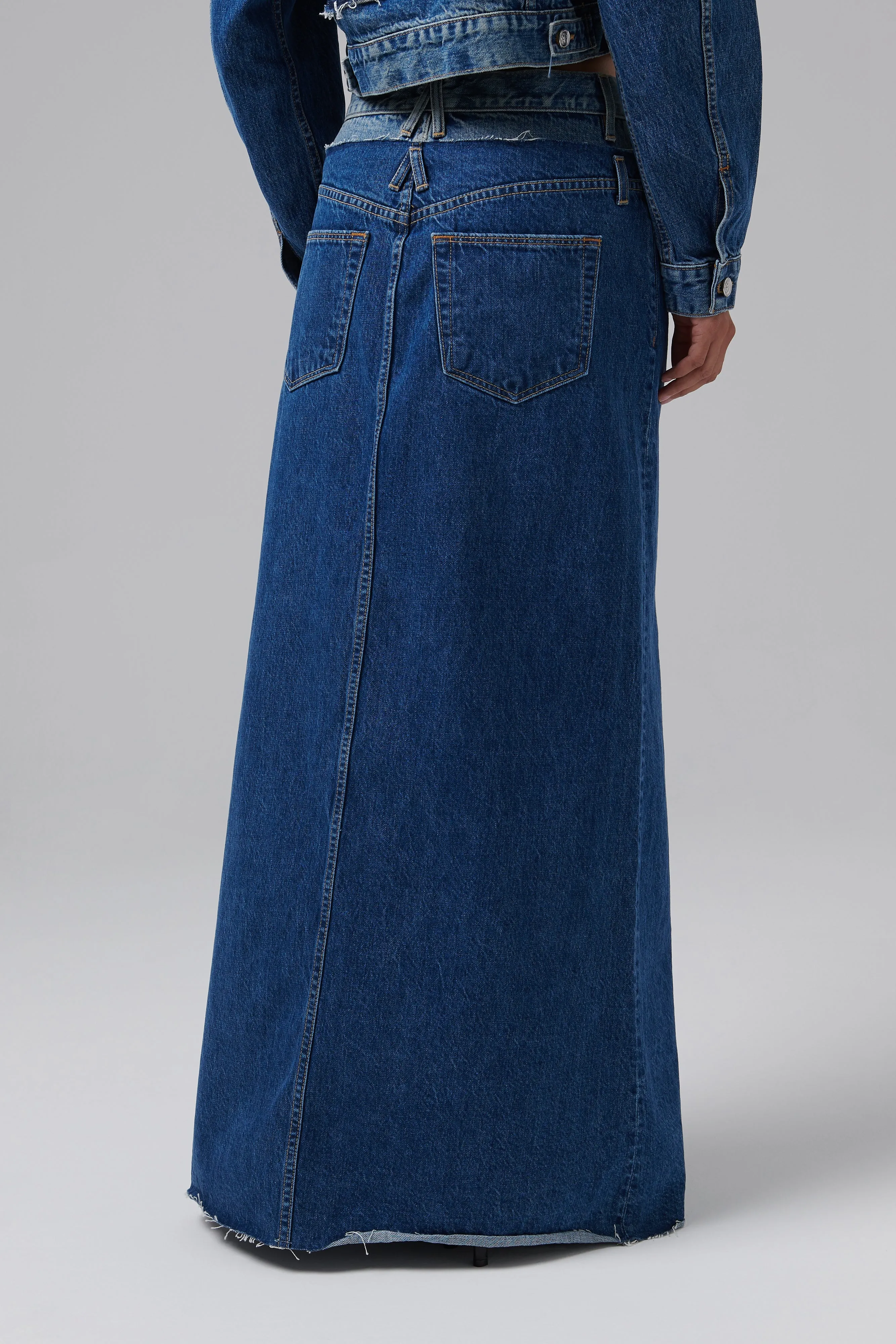 Blue Dallas Maxi Denim Skirt