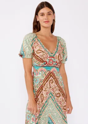 Bohemian V-Neck Maxi Dress