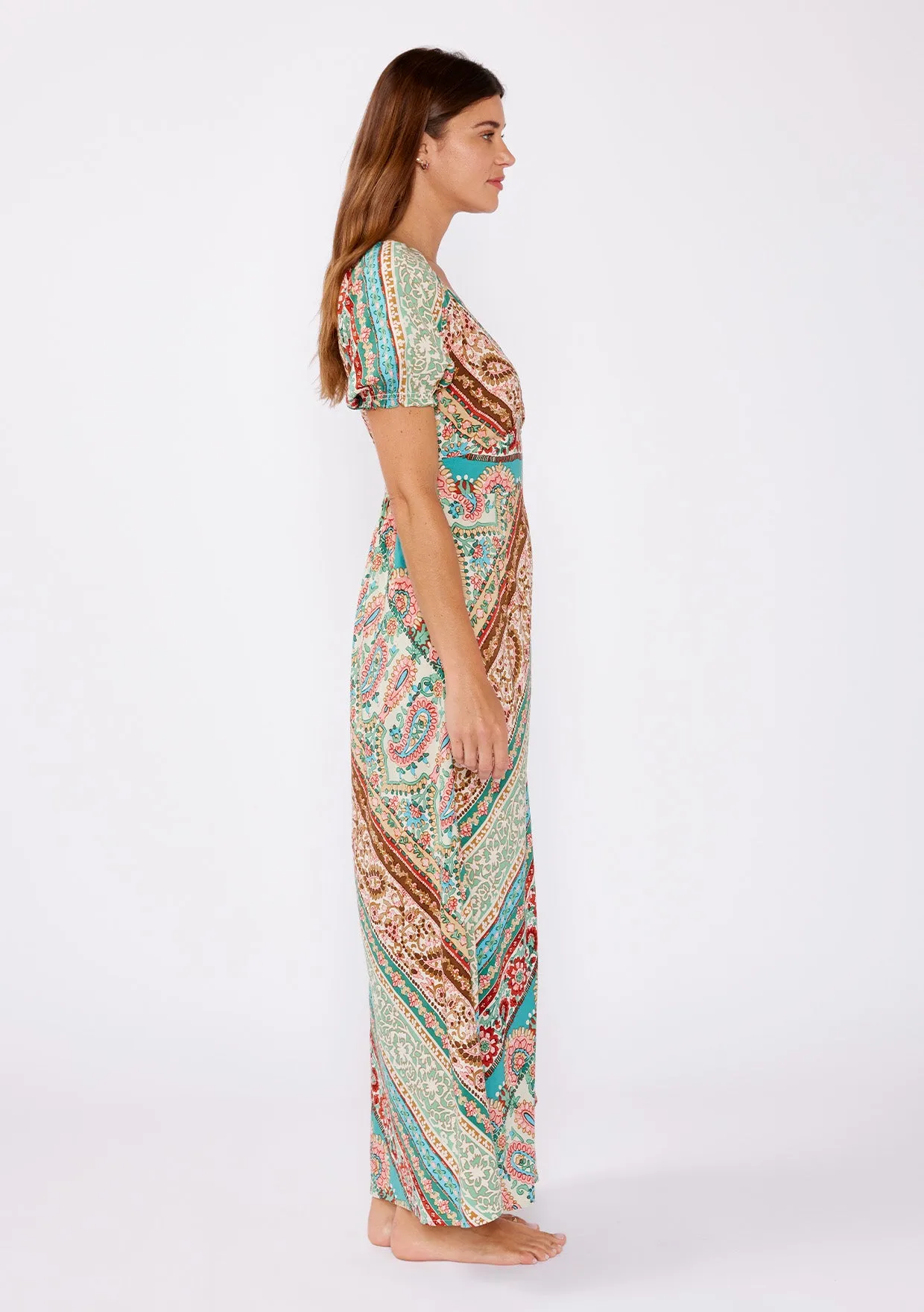 Bohemian V-Neck Maxi Dress