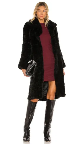Bubish Oxford Faux Fur Coat in Black