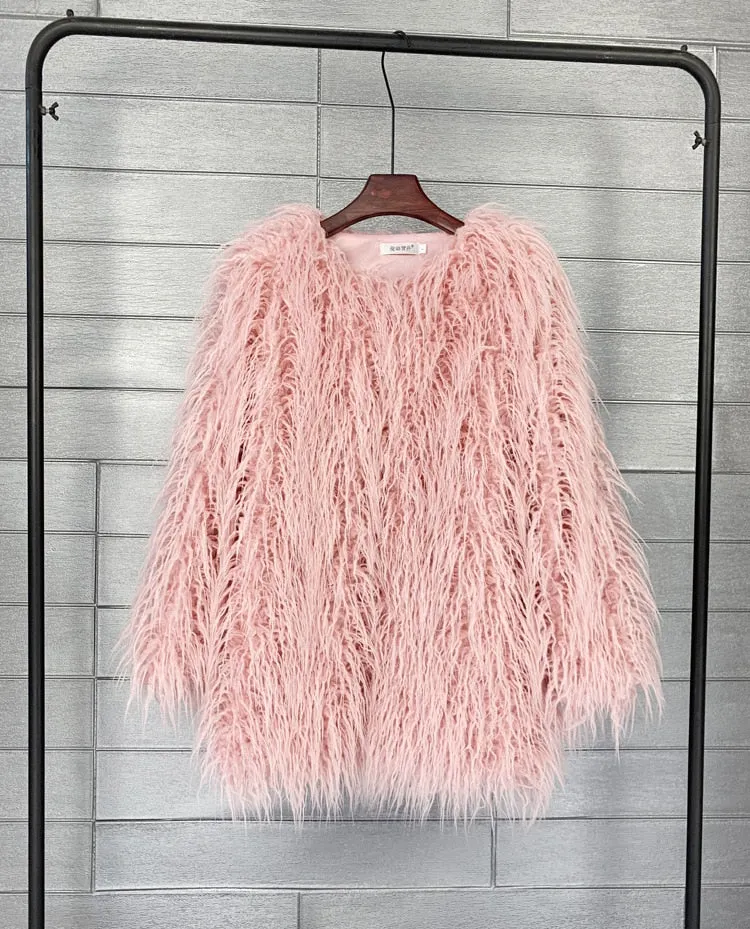 Candy Boho Faux Fur Jacket