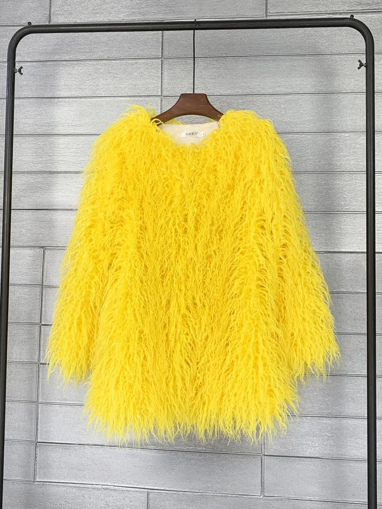 Candy Boho Faux Fur Jacket