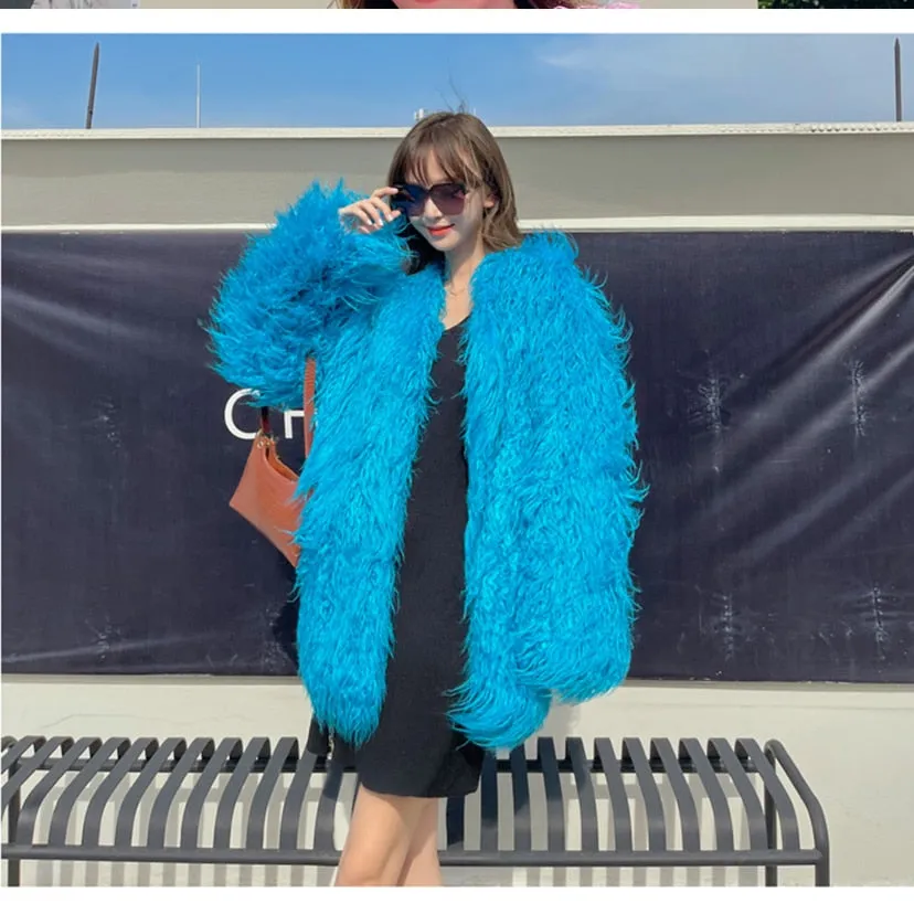 Candy Boho Faux Fur Jacket