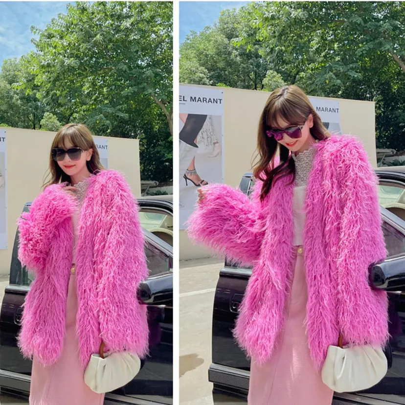 Candy Boho Faux Fur Jacket