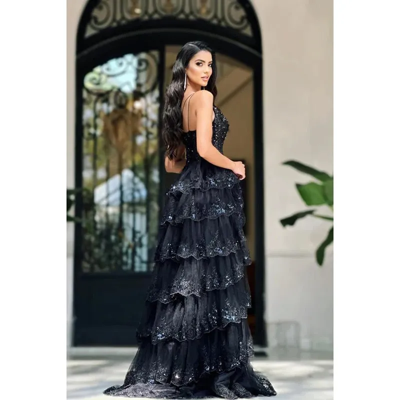 Chic Modern A-Line One Shoulder Floral Emboidered and Beaded Ballgown Party Prom Dress wit