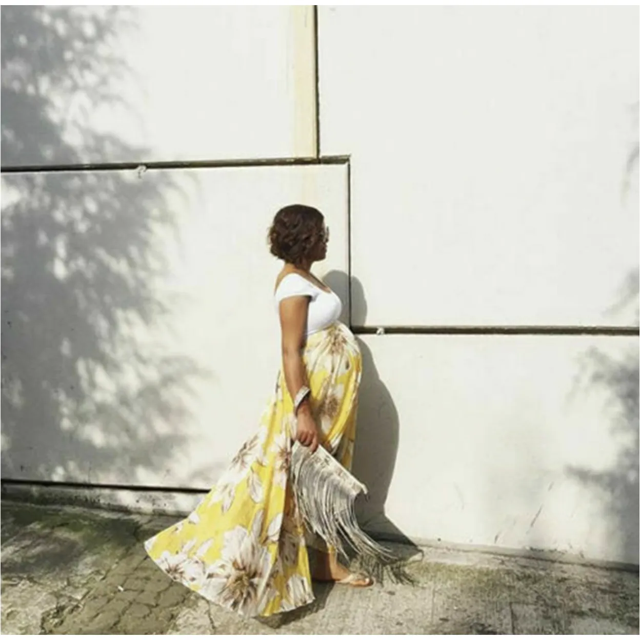 Chiffon Floral Maxi Skirt