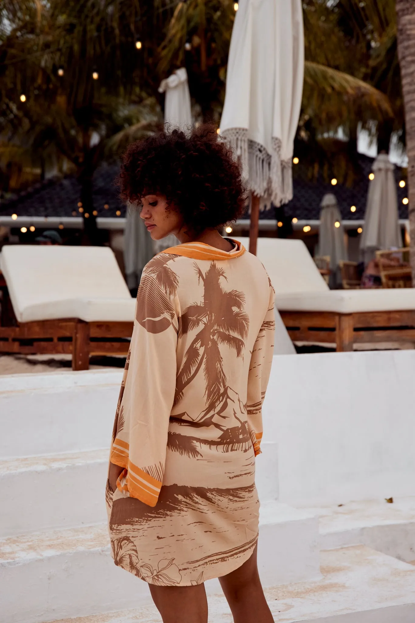 Coco Shirt Dress - Papaya