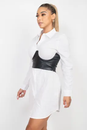 Corset Button Down Dress