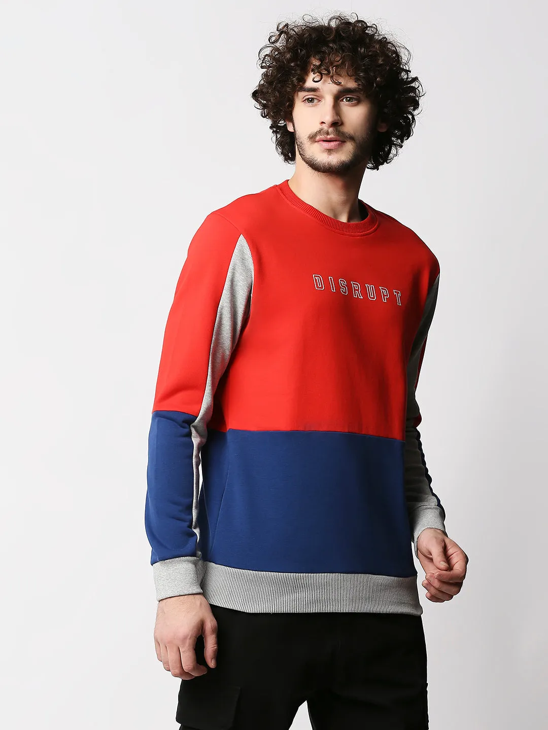 Disrupt Mens Grey Colorblock Pullover
