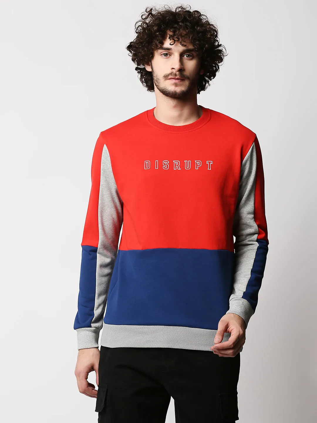 Disrupt Mens Grey Colorblock Pullover