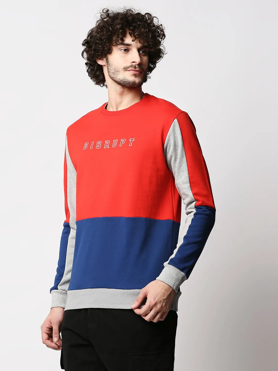 Disrupt Mens Grey Colorblock Pullover