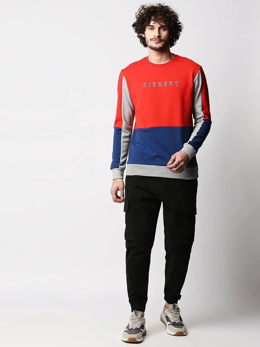 Disrupt Mens Grey Colorblock Pullover