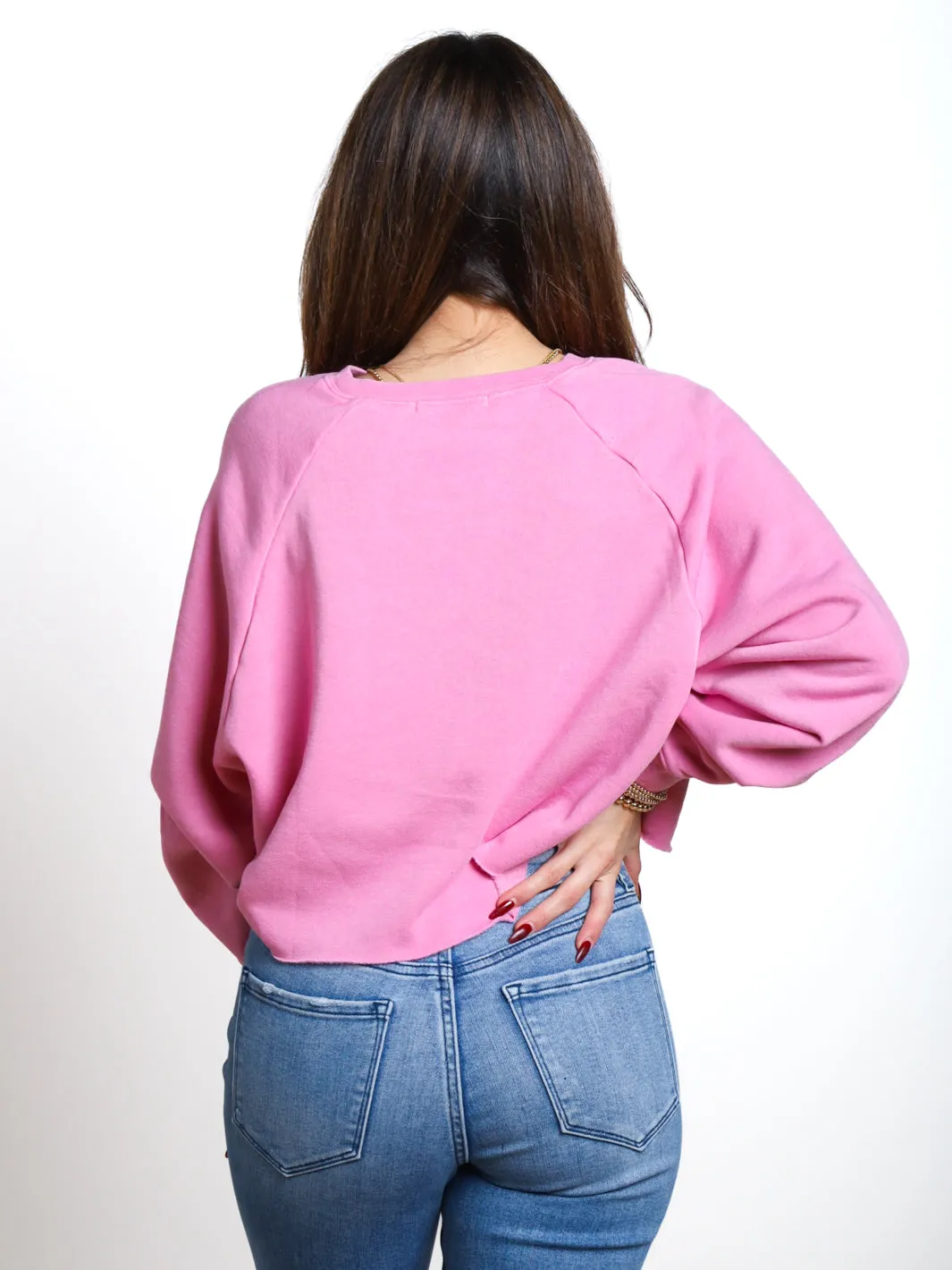 Dreamy Grace Raw Hem Sweatshirt