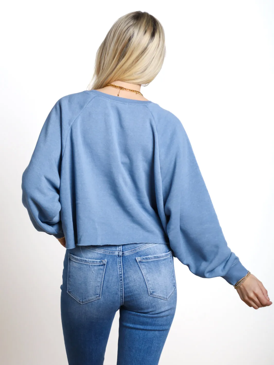 Dreamy Grace Raw Hem Sweatshirt