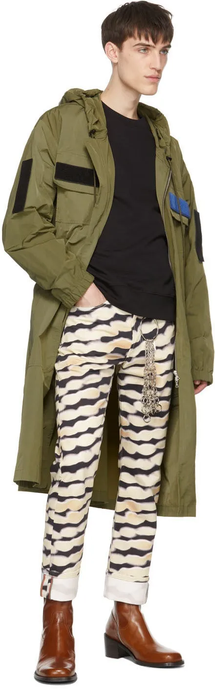 Dries Van Noten Khaki Long Coat