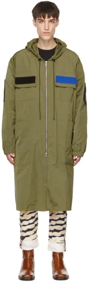 Dries Van Noten Khaki Long Coat
