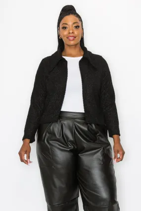 Erica Faux Shearling Crop Jacket