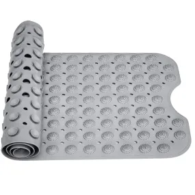 Experia Anti Slip Bath Mat with Suction Cup - 100 x 40 cm (Grey Color With Accu Pebble)