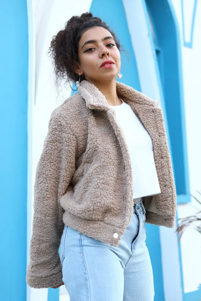 Faux Shearling Cozy Crop Jacket