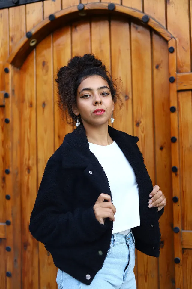 Faux Shearling Cozy Crop Jacket